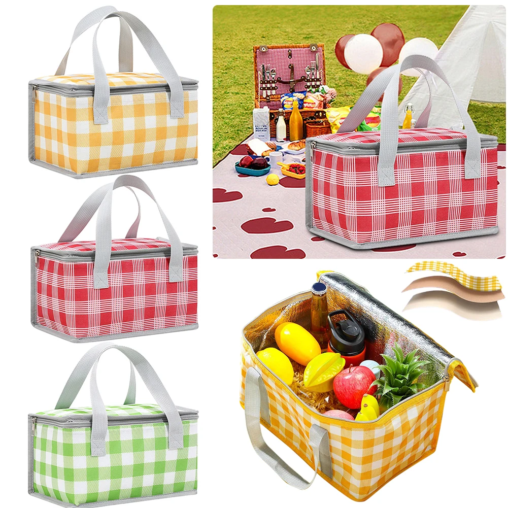 Portable Lunch Cooler Bag Folding Insulation Picnic Ice Pack Food Thermal Bag Drink Carrier Insulated Bags Food Delivery Bag